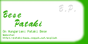 bese pataki business card